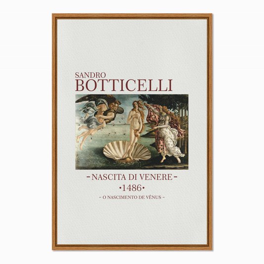 Quadro em Tela Canvas O Nascimento de Vênus de Sandro Botticelli