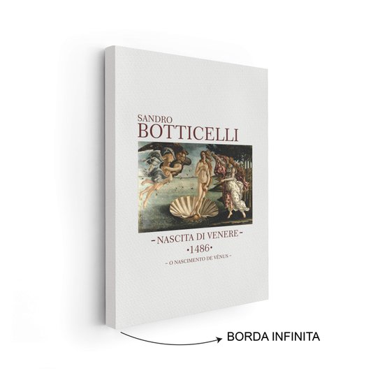 Quadro em Tela Canvas O Nascimento de Vênus de Sandro Botticelli