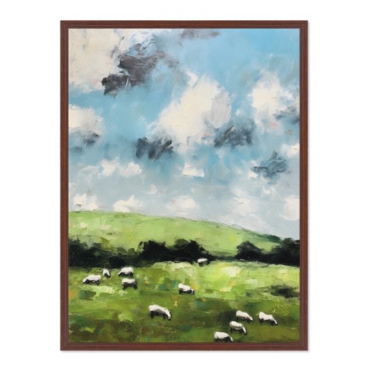 Quadro Em Tela Canvas Ovelhas E Pastagens Farmhouse