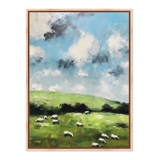 Quadro Em Tela Canvas Ovelhas E Pastagens Farmhouse