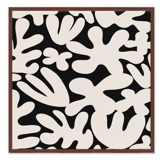 Quadro Em Tela Canvas Padrão Abstrato Estilo Japandi