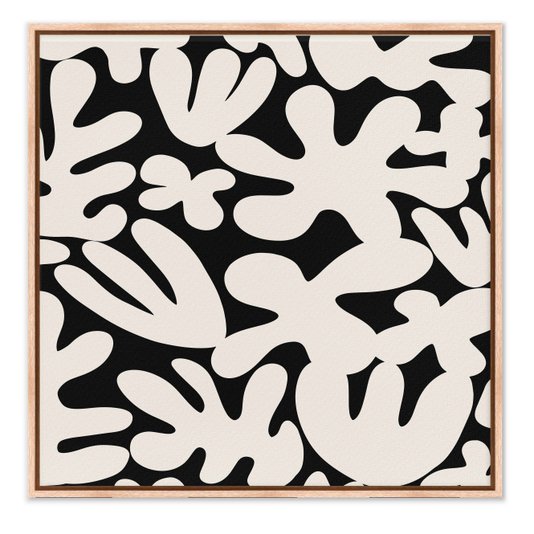 Quadro Em Tela Canvas Padrão Abstrato Estilo Japandi