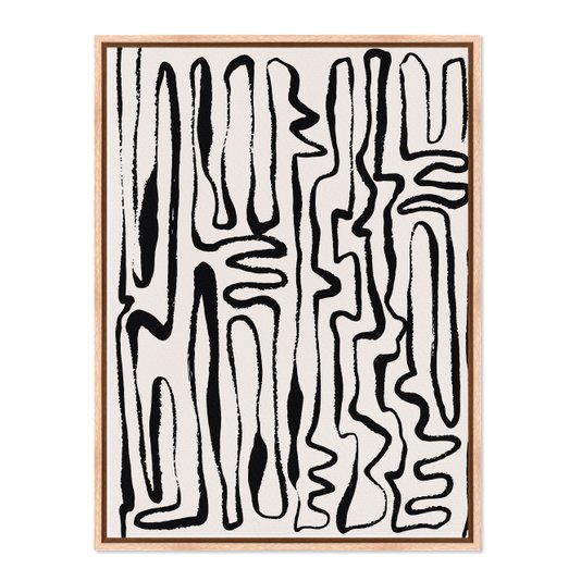 Quadro Em Tela Canvas Padrão Abstrato Minimalista Estilo Japandi