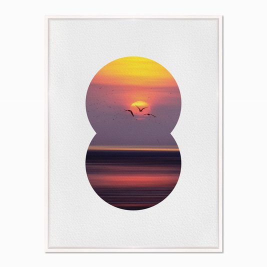 Quadro em Tela Canvas Paisagem de Pássaros Voando