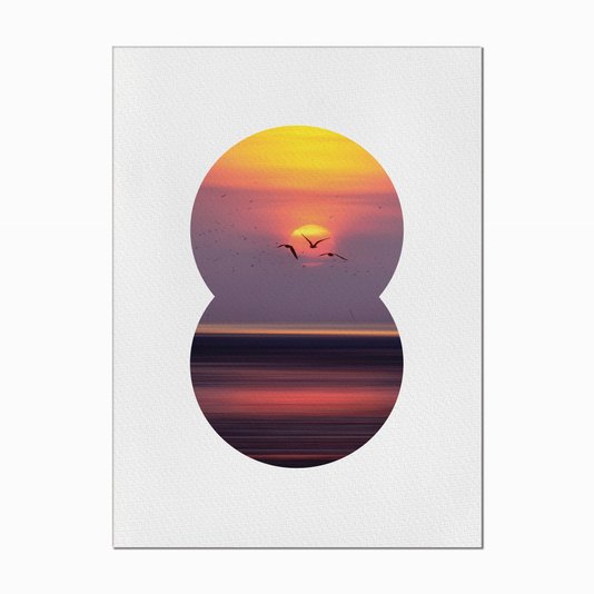 Quadro em Tela Canvas Paisagem de Pássaros Voando