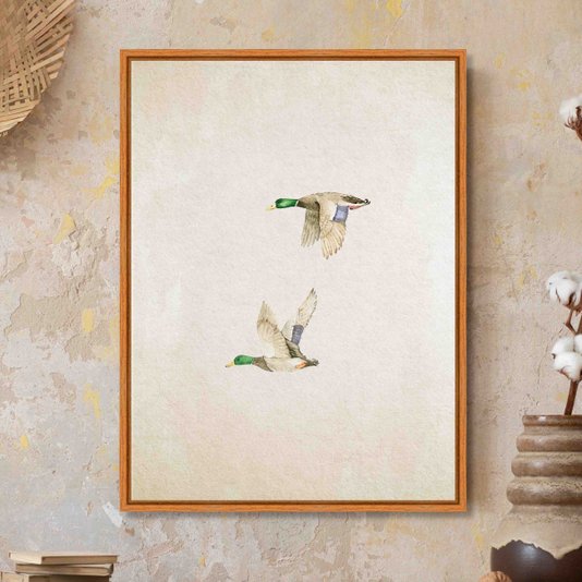 Quadro Em Tela Canvas Patos Vintage Farmhouse