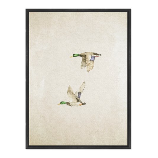 Quadro Em Tela Canvas Patos Vintage Farmhouse