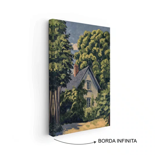 Quadro Em Tela Canvas Pintura Casa de Campo Estilo Modern Heritage