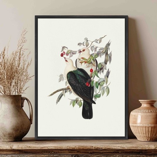 Quadro Em Tela Canvas Pombos De Fruta Vintage Farmhouse