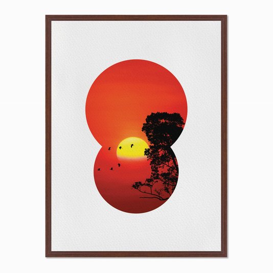 Quadro em Tela Canvas Pôr do Sol Laranja