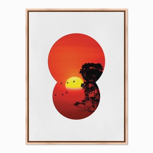 Quadro em Tela Canvas Pôr do Sol Laranja