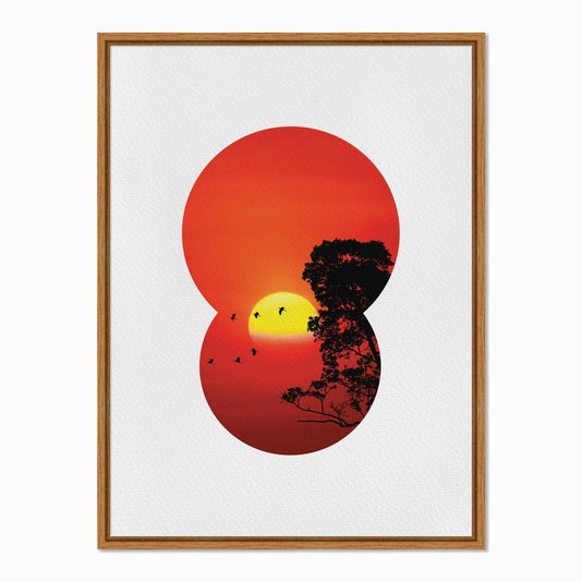 Quadro em Tela Canvas Pôr do Sol Laranja