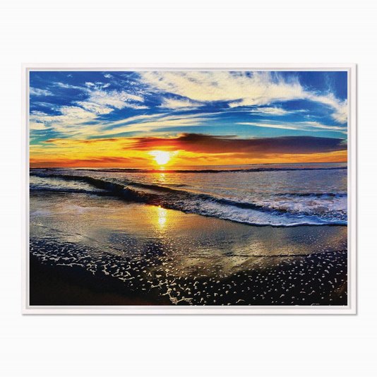 Quadro em Tela Canvas Pôr do Sol na Praia