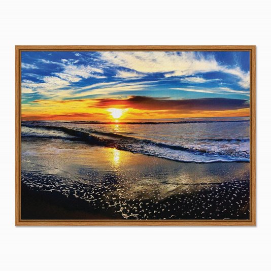 Quadro em Tela Canvas Pôr do Sol na Praia