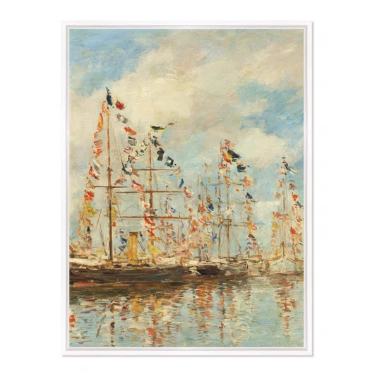 Quadro Em Tela Canvas "Porto de Iates de Trouville-Deauville" de Eugène Boudin