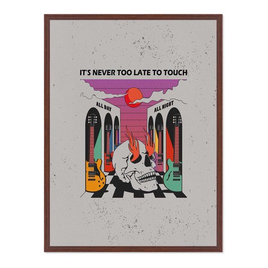 Quadro Em Tela Canvas Rock and Roll It's Never Too Late To Touch