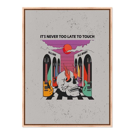 Quadro Em Tela Canvas Rock and Roll It's Never Too Late To Touch