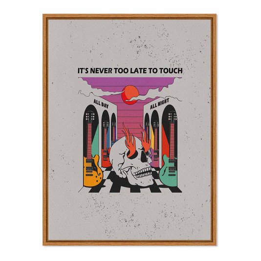 Quadro Em Tela Canvas Rock and Roll It's Never Too Late To Touch