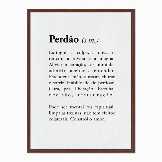 Quadro em Tela Canvas Significado da Palavra Perdão