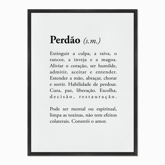 Quadro em Tela Canvas Significado da Palavra Perdão