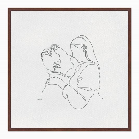 Quadro em Tela Canvas Silhueta Casal se Olhando