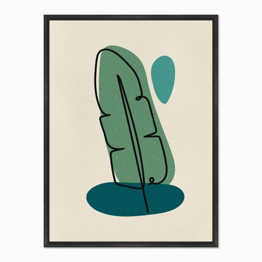 Quadro em Tela Canvas Silhueta Folha de Bananeira