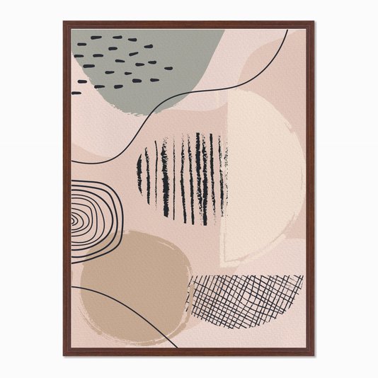 Quadro em Tela Canvas Silhueta Linhas