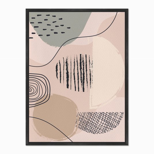 Quadro em Tela Canvas Silhueta Linhas
