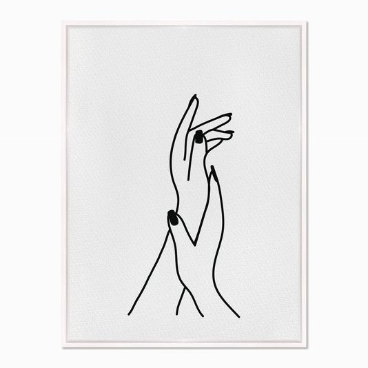 Quadro em Tela Canvas Silhueta Mãos