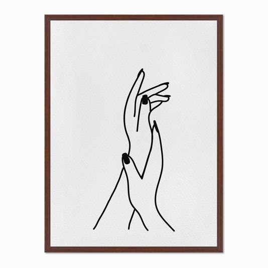 Quadro em Tela Canvas Silhueta Mãos