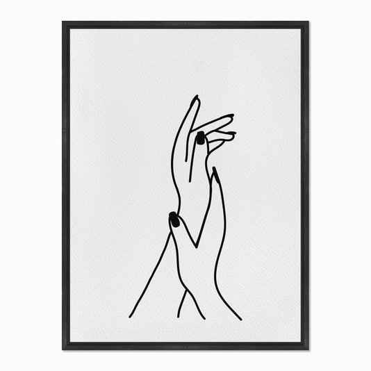 Quadro em Tela Canvas Silhueta Mãos