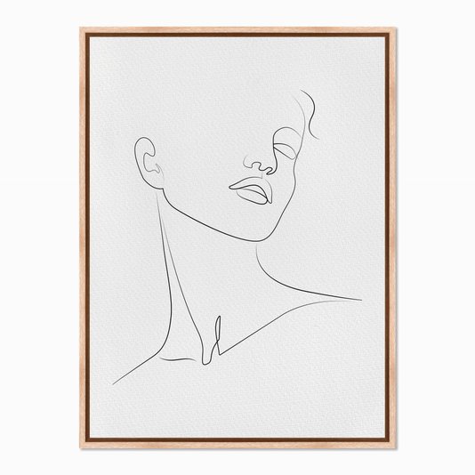 Quadro em Tela Canvas Silhueta Mulher Preto e Branco