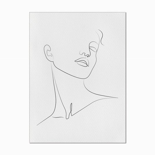 Quadro em Tela Canvas Silhueta Mulher Preto e Branco