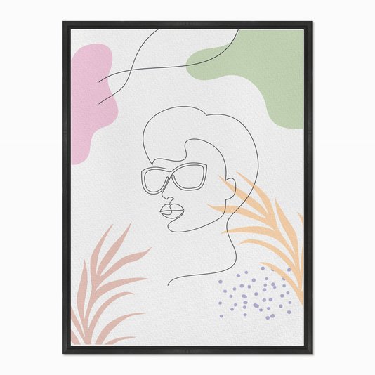 Quadro em Tela Canvas Silhueta Óculos
