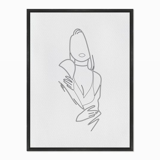 Quadro em Tela Canvas Silhueta Ombros