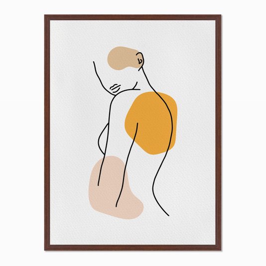 Quadro em Tela Canvas Silhueta Perfil Colorido