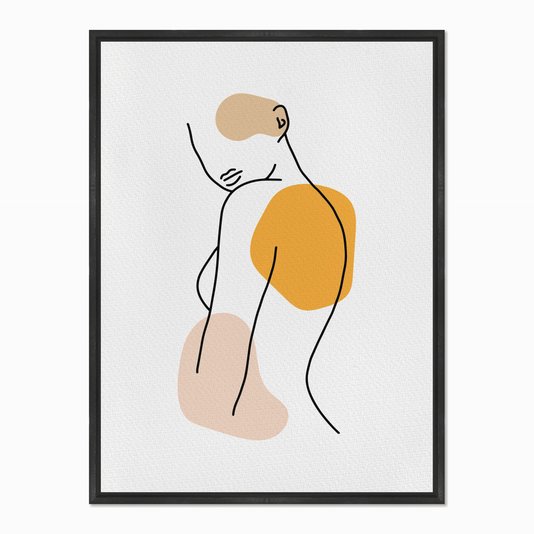 Quadro em Tela Canvas Silhueta Perfil Colorido