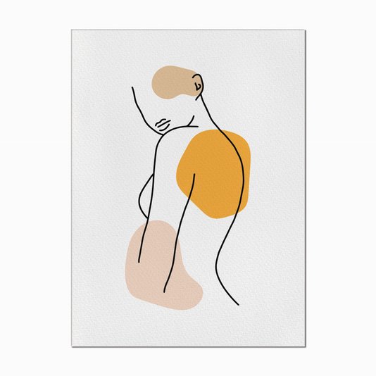 Quadro em Tela Canvas Silhueta Perfil Colorido