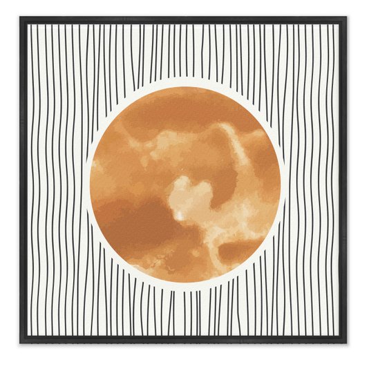 Quadro Em Tela Canvas Sol Sobre Linhas Estilo Japandi