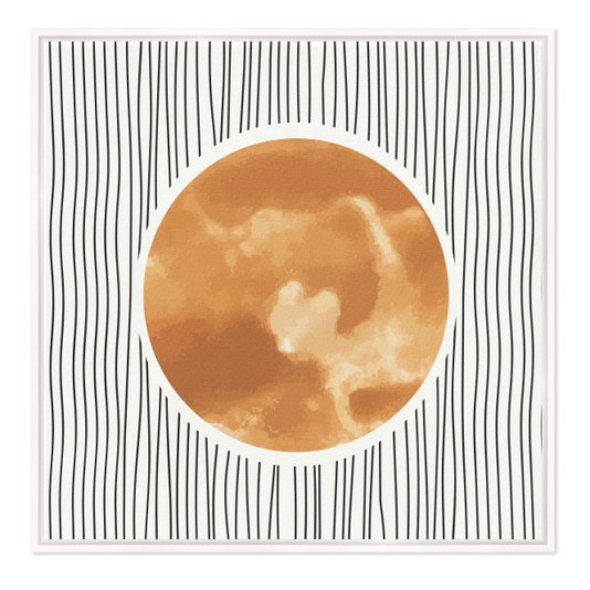 Quadro Em Tela Canvas Sol Sobre Linhas Estilo Japandi