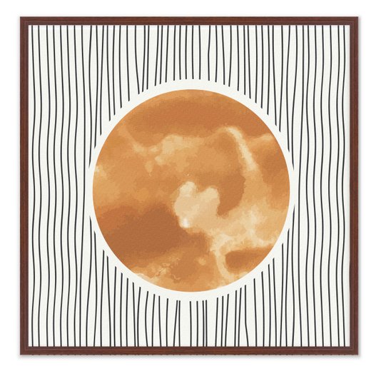 Quadro Em Tela Canvas Sol Sobre Linhas Estilo Japandi