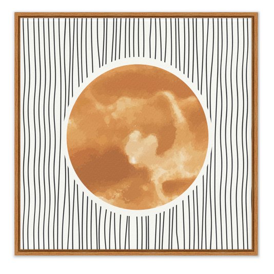 Quadro Em Tela Canvas Sol Sobre Linhas Estilo Japandi