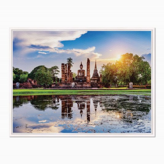 Quadro em Tela Canvas Templo Wat Mahathat na Tailândia