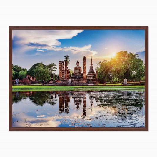 Quadro em Tela Canvas Templo Wat Mahathat na Tailândia