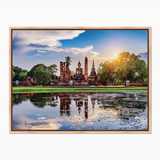 Quadro em Tela Canvas Templo Wat Mahathat na Tailândia
