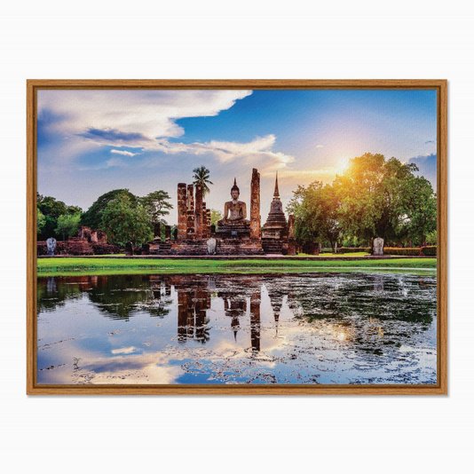 Quadro em Tela Canvas Templo Wat Mahathat na Tailândia