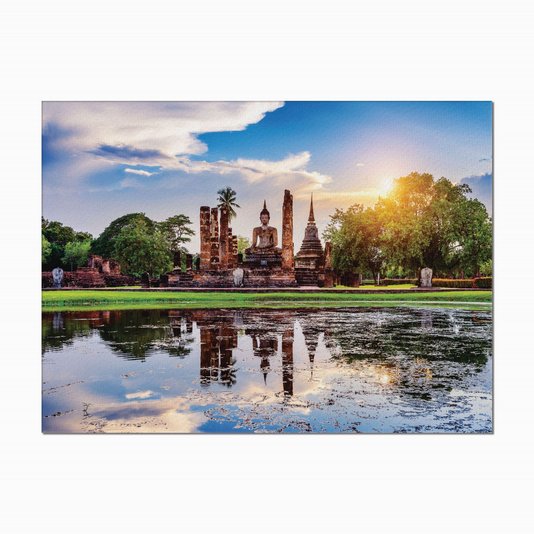 Quadro em Tela Canvas Templo Wat Mahathat na Tailândia