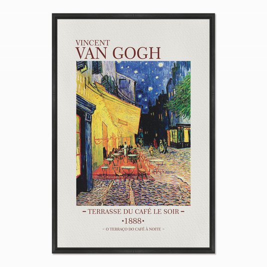 Quadro em Tela Canvas Terraço do Café à Noite de Van Gogh