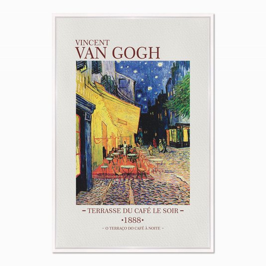 Quadro em Tela Canvas Terraço do Café à Noite de Van Gogh