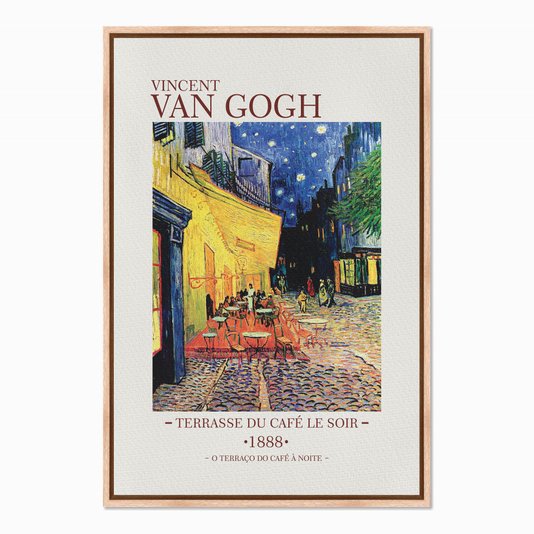 Quadro em Tela Canvas Terraço do Café à Noite de Van Gogh
